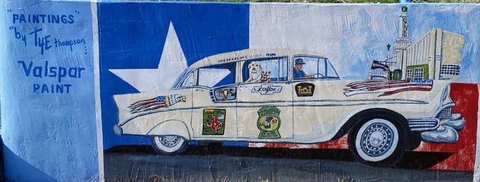 Mural of Route 66 states
